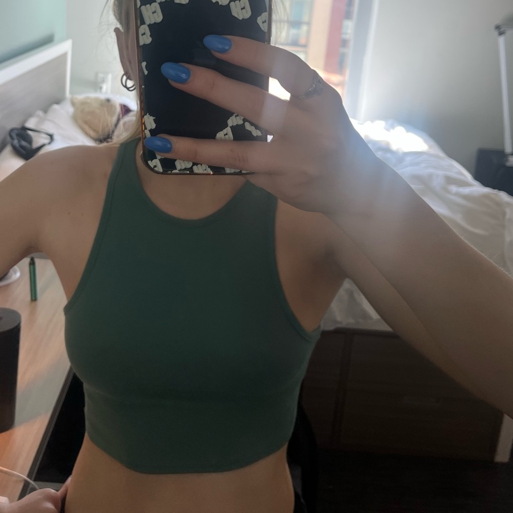 Zara Green Cropped Tank - Picture 7 of 7